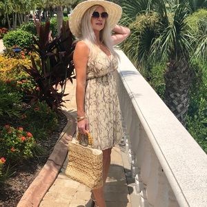 H&M Pleated Snake Skin Sexy Dress